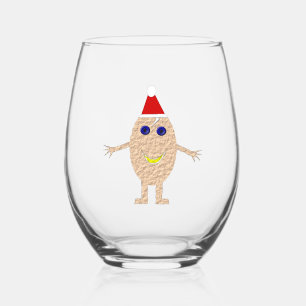 Funny Christmas Egg Stemless Wine Glass
