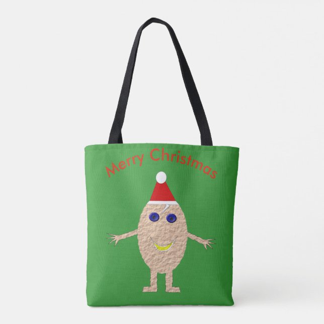 Funny Christmas Egg Tote Bag (Back)