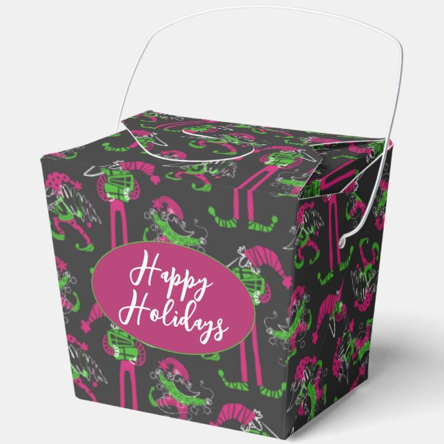 Funny Christmas Elf Gnome  Favour Boxes (Front)