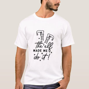 Funny Christmas Elf made me Do it Funny Retro Cool T-Shirt
