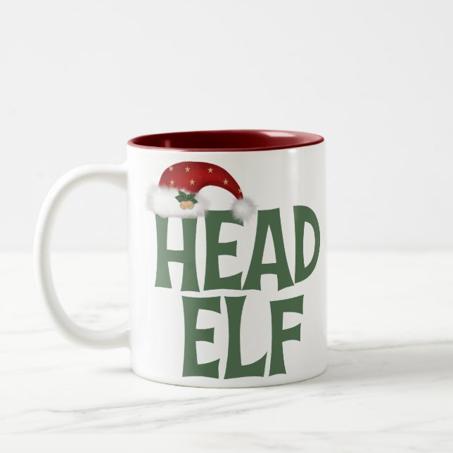 Funny Christmas Elf Mug (Left)