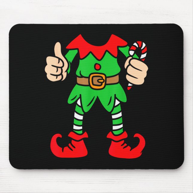 Funny Christmas Elf Outfit Costume Xmas Family Adu Mouse Pad (Front)