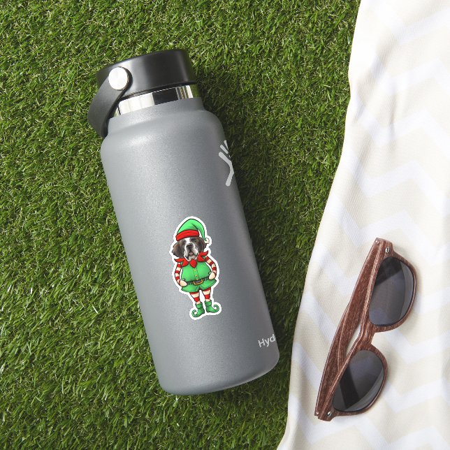Funny Christmas Elf St Bernard Dog Saint Bernard  (HydroFlask Insitu)