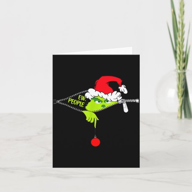 Funny Christmas Ew People Men Women Kid Boys Girls Card (Front)