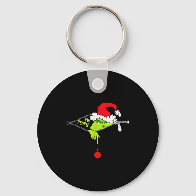 Funny Christmas Ew People Men Women Kid Boys Girls Key Ring (Front)