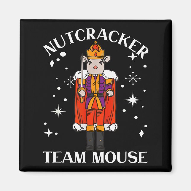 Funny Christmas Family Dance Team Mouse Nutcracker Magnet (Front)
