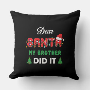 Funny Christmas Family Humour - Dear Santa (2) Cushion