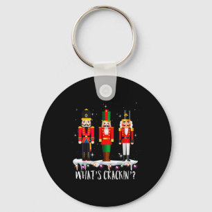 Funny Christmas Family Whats Crackin_ Nutcracker - Key Ring