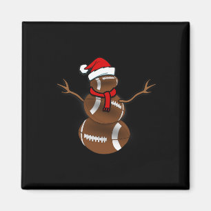Funny Christmas Football Ball Santa Snowman Magnet