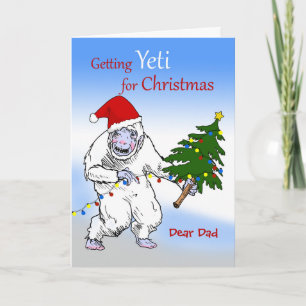 Funny Christmas for Dad Are You Yeti Yet? Holiday Card