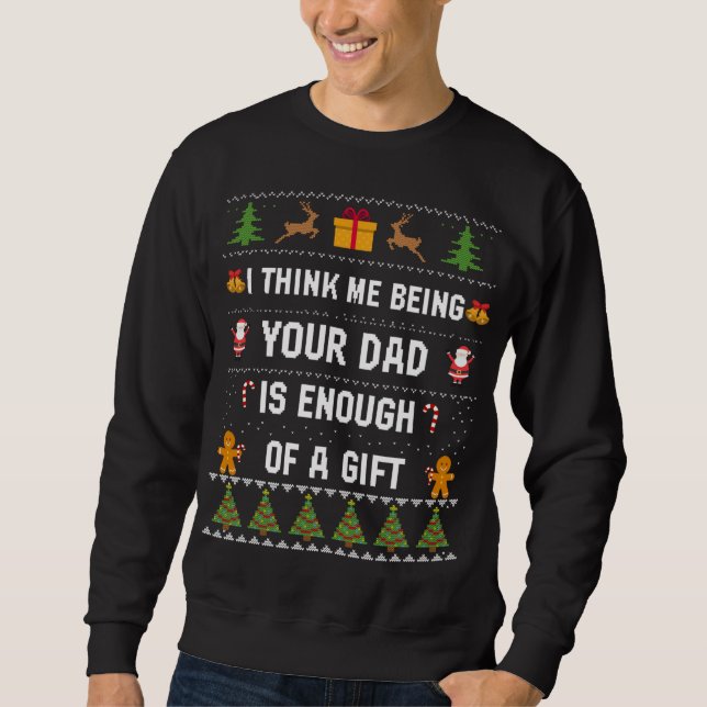 Funny Christmas For Dad Daddy Christmas Ugly Sweat Sweatshirt (Front)