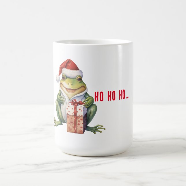 Funny Christmas Frog Customisable Coffee Mug (Center)