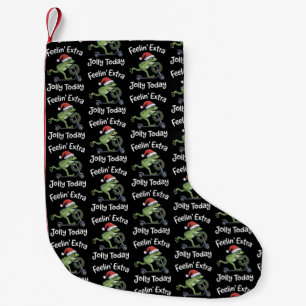 Funny Christmas Frog Feeling Extra Jolly Today Small Christmas Stocking