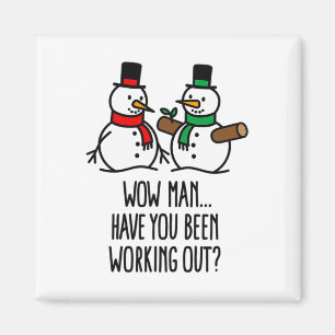 Funny Christmas Funny Gym Bodybuilding Workout Sno Magnet