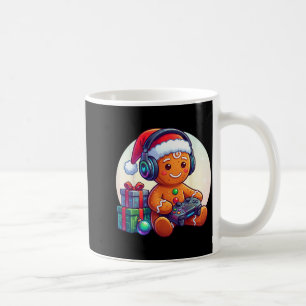 Funny Christmas Gamer Gingerbread Xmas Gaming Men  Coffee Mug
