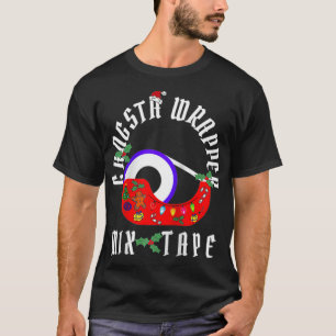 Funny Christmas Gangsta Wrapper Mi Tape Design 3 T-Shirt