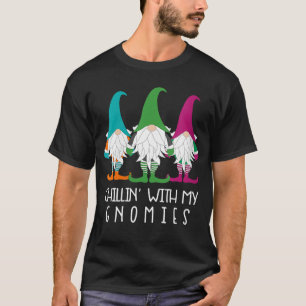 Funny Christmas Garden Gnome Gnomie Gift Beard Hat T-Shirt