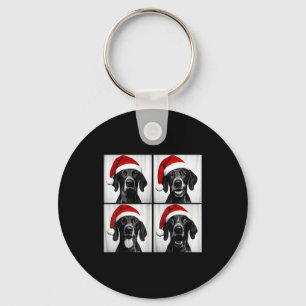 Funny Christmas German Shorthaired Inter Santa Pho Key Ring