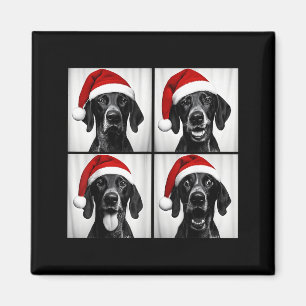 Funny Christmas German Shorthaired Inter Santa Pho Magnet