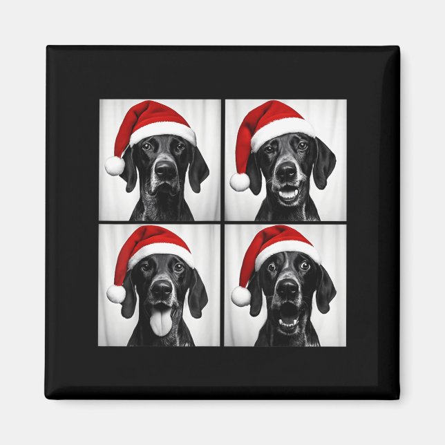 Funny Christmas German Shorthaired Inter Santa Pho Magnet (Front)