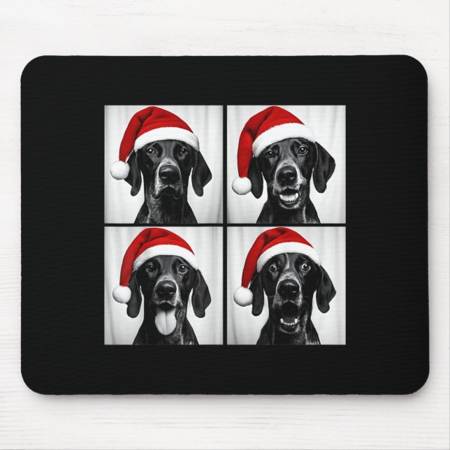 Funny Christmas German Shorthaired Inter Santa Pho Mouse Pad (Front)