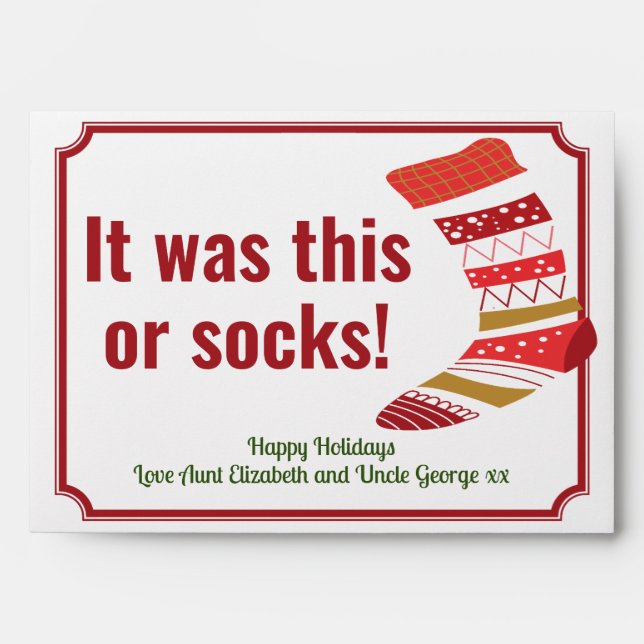 Funny Christmas Gift Card Money Envelope (Front)