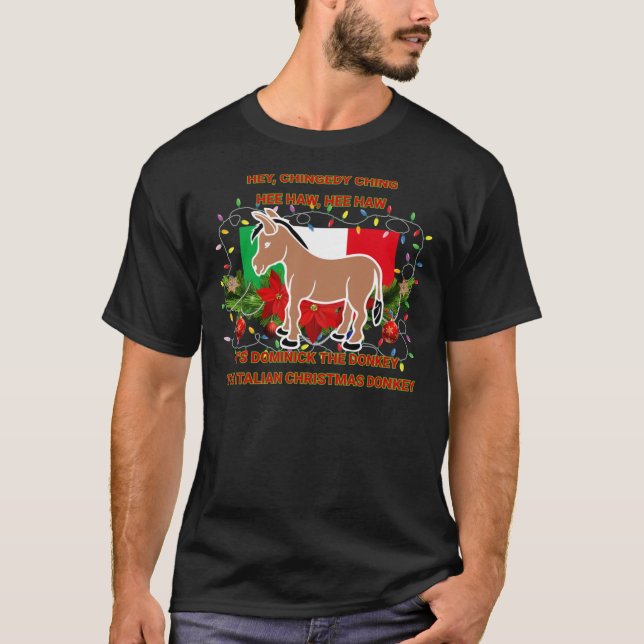 Funny Christmas Gift Dominick The Italian Christma T-Shirt (Front)