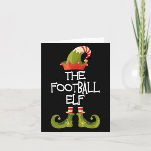 Funny Christmas Gift Quote The Football Elf Graphi Card