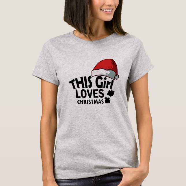Funny Christmas Gifts For Girlfriend Holiday Xmas T-Shirt (Front)