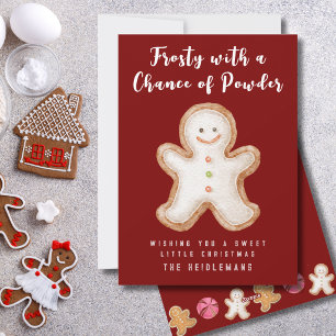 Funny Christmas Gingerbread Cute Whimsical Baking Holiday Card