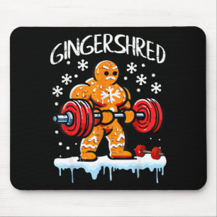Funny Christmas Gingerbread Gingershred Gym Bodybu Mouse Pad