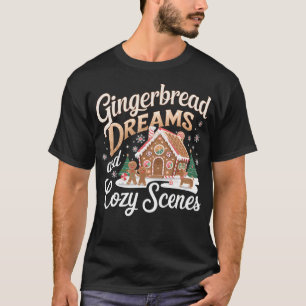 Funny Christmas Gingerbread House Cozy Winter Holi T-Shirt