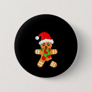 Funny Christmas Gingerbread Man Cookie Oh Snap 6 Cm Round Badge