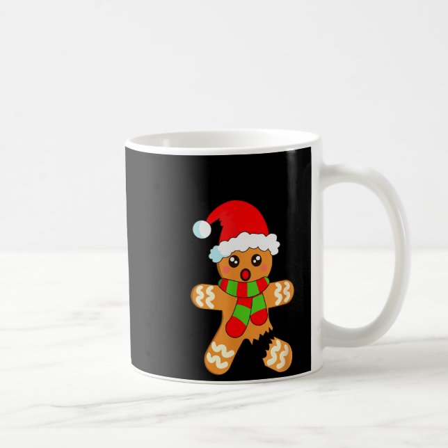 Funny Christmas Gingerbread Man Cookie Oh Snap  Coffee Mug (Right)