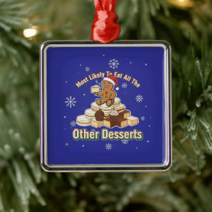 Funny Christmas Gingerbread Man - Most Likely Metal Ornament