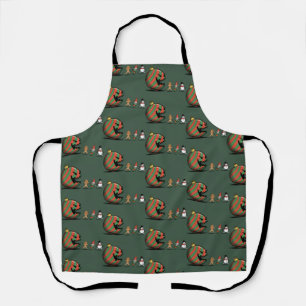 Funny Christmas Gingerbread Santa Holiday Party Apron