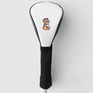 Funny Christmas Giraffe With Beer Comic   Golf Head Cover
