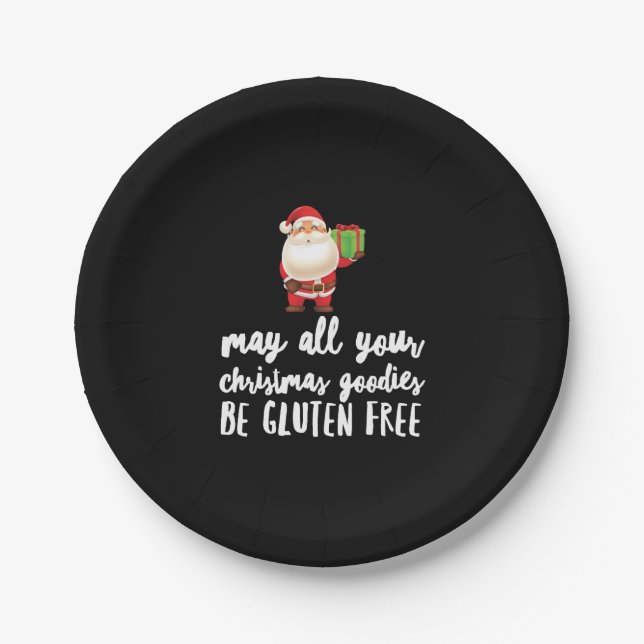 Funny Christmas Gluten Free Paper Plate (Front)