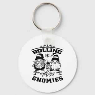 Funny Christmas Gnome Cute Kids Girls Boys Women G Key Ring