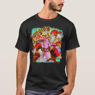 Funny Christmas Gnome Hanging With My Gnomies Fami T-Shirt