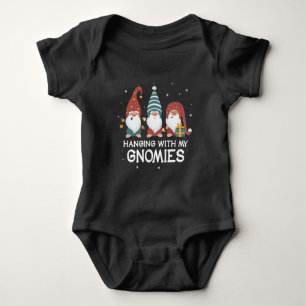Funny Christmas Gnomies Santa Claus Gnome Garden Baby Bodysuit