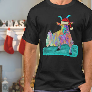 Funny Christmas Goat Screaming T-Shirt