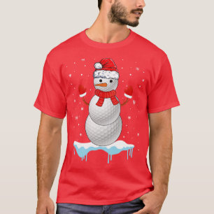 Funny Christmas Golf Balls Santa Snowman T-Shirt