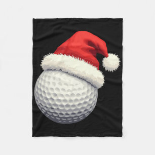 Funny Christmas Golf Santa Ll With Hat In Xmas Fleece Blanket