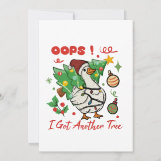 Funny Christmas Goose Card – Oops
