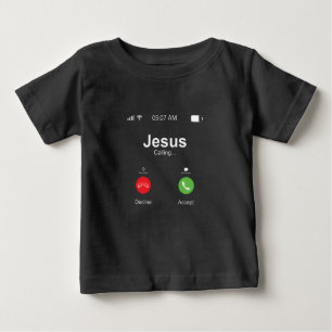 Funny Christmas Graphic Christian Jesus Calling Baby T-Shirt