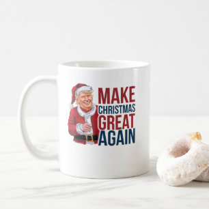 Funny Christmas Great Again Trump Santa Fun USA Coffee Mug