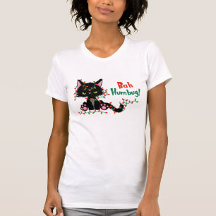 Funny Christmas Grumpy Cat Bah Humbug T-Shirt