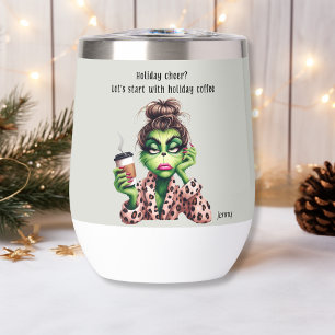 Funny Christmas Grumpy Green Fur Women-Mum
