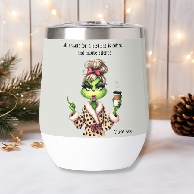 Funny Christmas Grumpy Green Fur Women-Mum (Creator Uploaded)